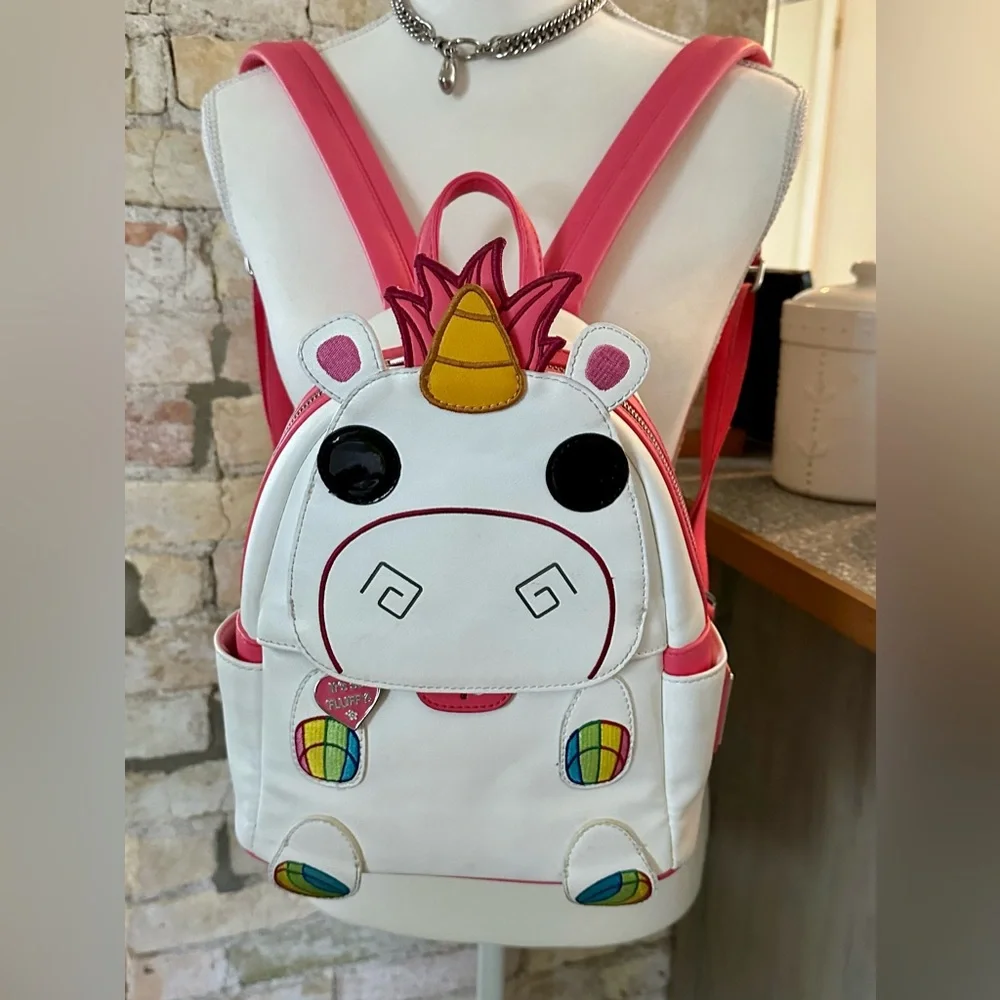 Loungefly Funko PoP! Despicable Me Fluffy Unicorn Kids Backpack - Picture 2 of 9